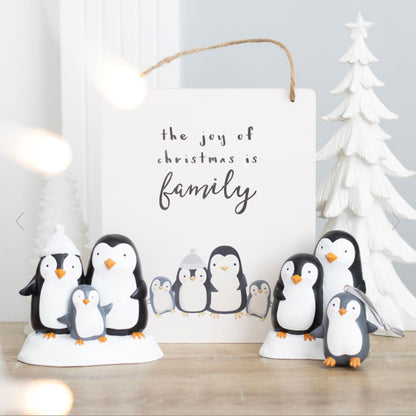 Penguin Family Resin Ornament Decoration 