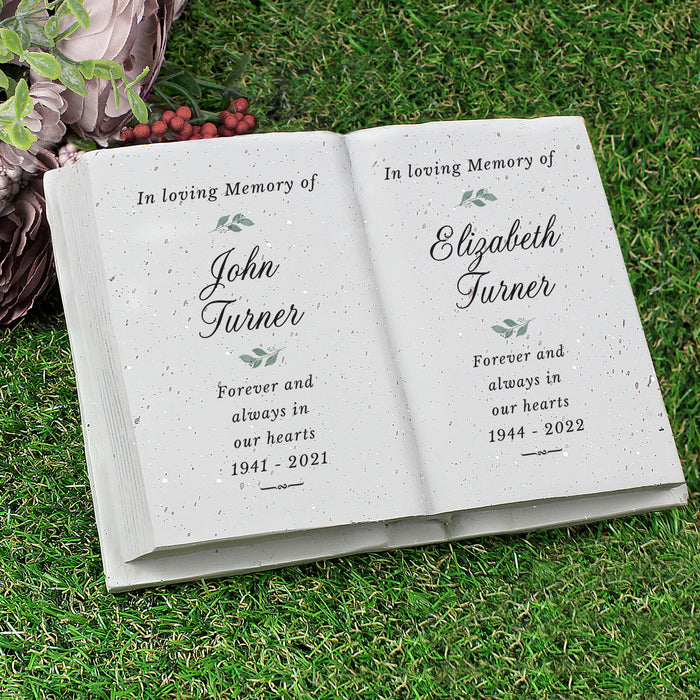 Personalised Couples In Loving Memory Memorial Resin Book