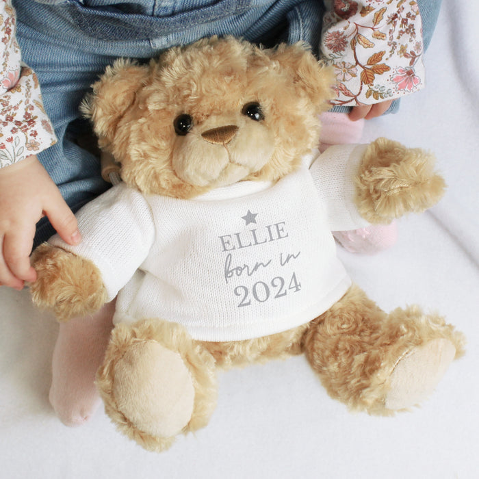 Personalised Born In 2024 Teddy Bear