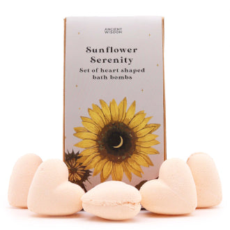 Sunflower Serenity Heart Shaped Bath Bomb Gift Set