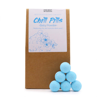 30 Baby Powder Chill Pills Bath Bomb Gift Set 350g