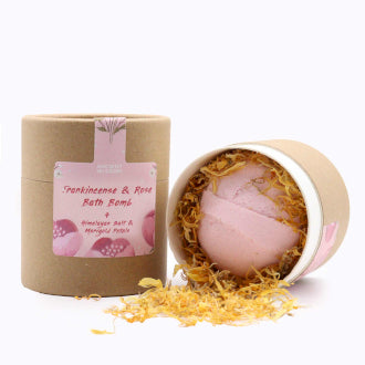 Blooming Pink Bliss Frankincense & Rose Bath Bomb Aromatherapy Gift Set