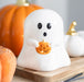 Halloween Ghost Shaped Tealight Candle Holder with Pumpkin