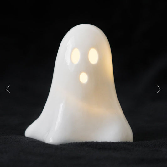 Halloween Ceramic Light Up LED Ghost Decoration