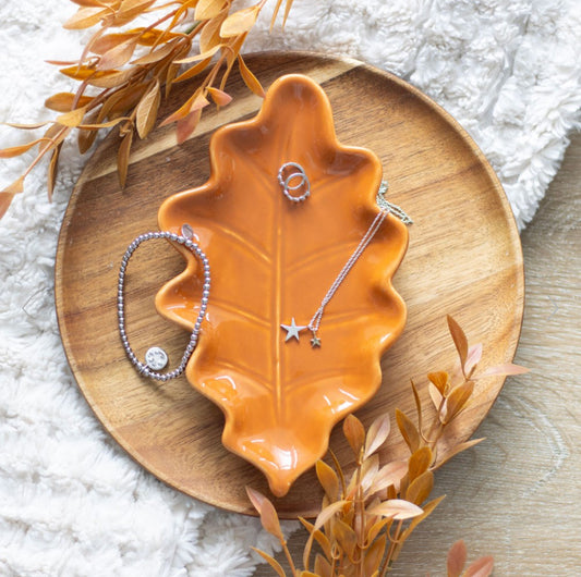 Autumn Leaf Shaped Trinket Dish