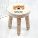 Personalised Cute Tiger Kids Wooden Stool