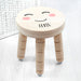 Personalised Cute Smiling Face Kids Wooden Stool