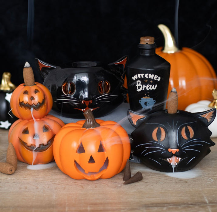 Halloween Black Cat Backflow Incense Burner