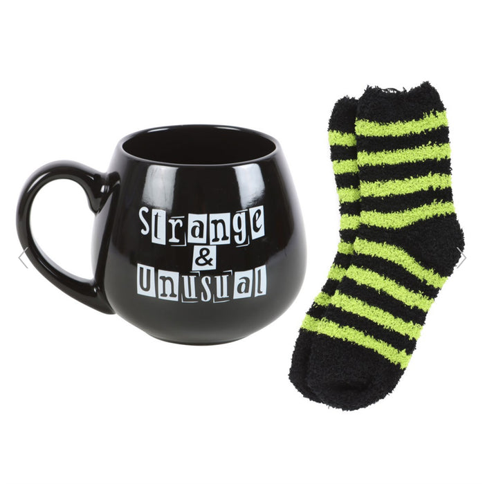 Gothic Halloween Strange & Unusual Mug and Socks Set