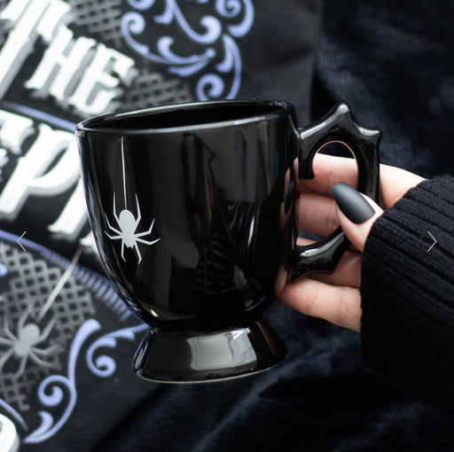 Halloween Black Spider Teacup Mug