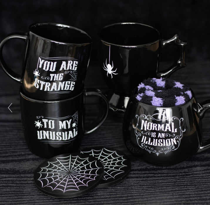 Halloween Black Spider Teacup Mug