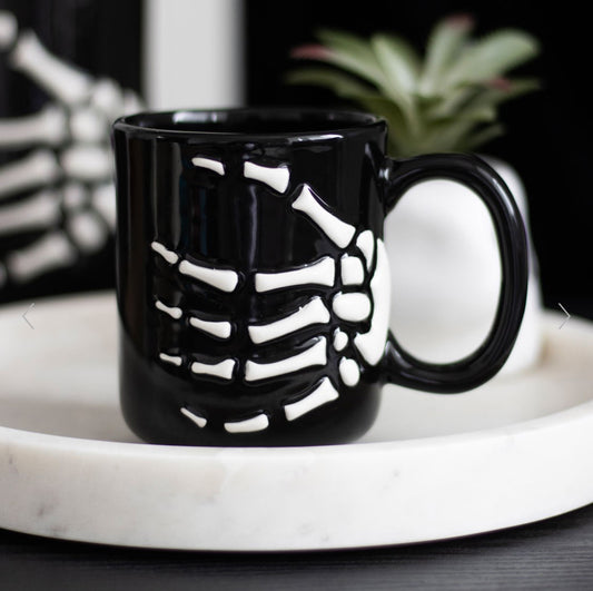 Halloween Skeleton Hand Mug