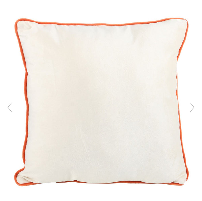 Halloween Square Spooky Cat and Pumpkin Print Cushion 