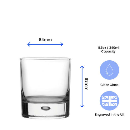 Engraved Whisky Glass with Slainte Design, Add a Personalised Message to the Reverse Image 3