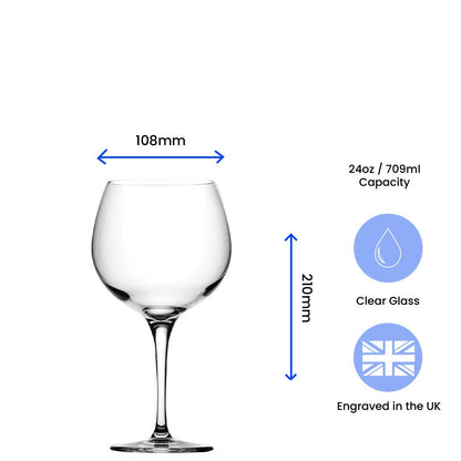 Engraved Primeur Gin Balloon Cocktail Glass with Name in 60 Design Image 6