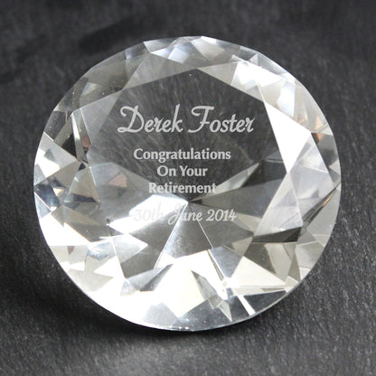 Personalised Diamond Paperweight