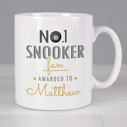 Personalised No.1 Snooker Fan Mug - Myhappymoments.co.uk