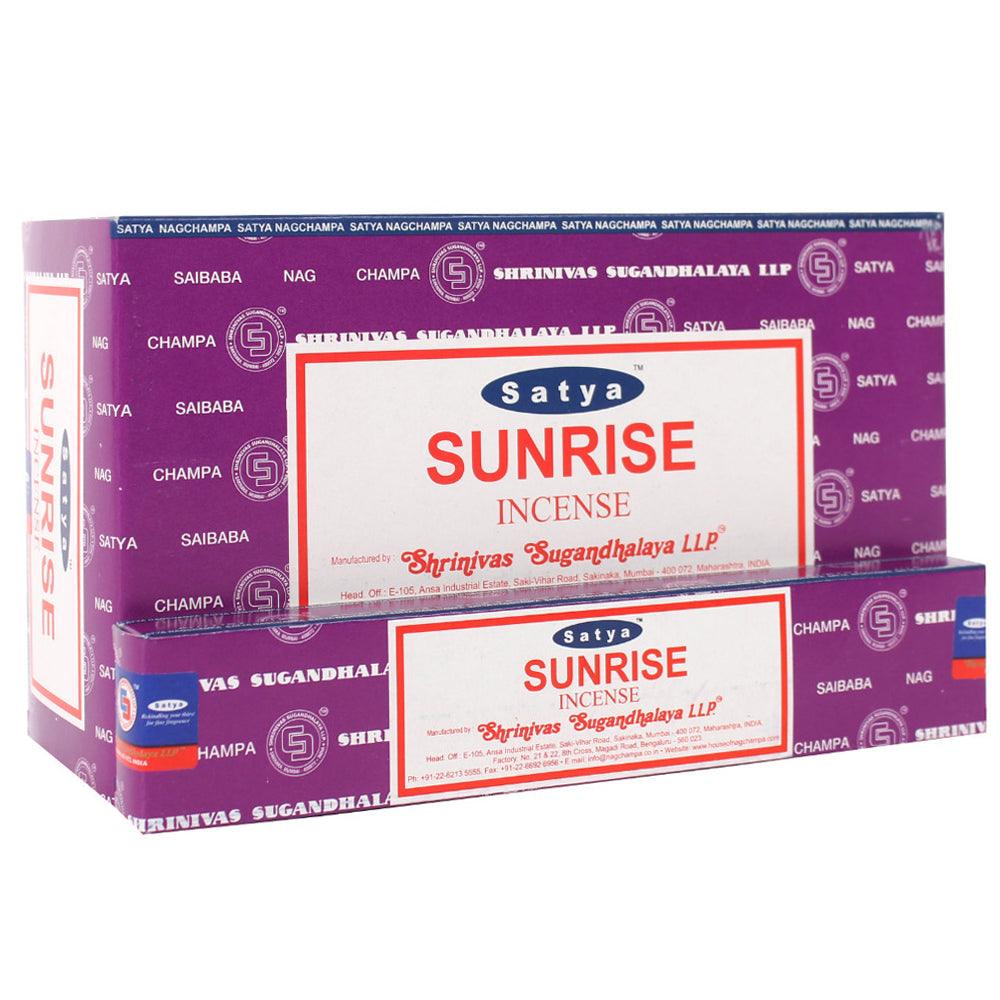 12 Packs of Sunrise Incense Sticks by Satya