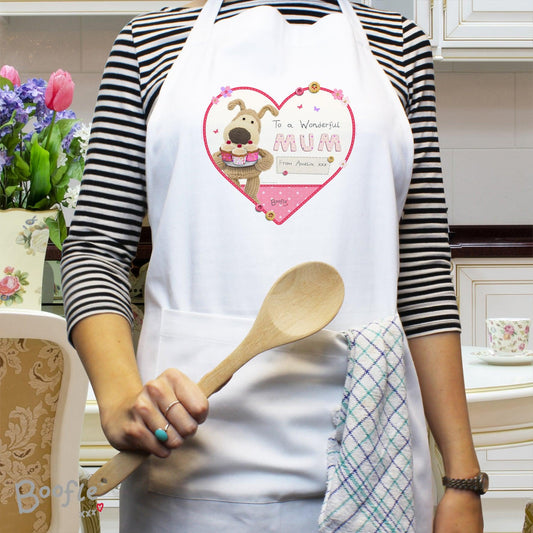 Personalised Boofle Flowers Apron - Myhappymoments.co.uk