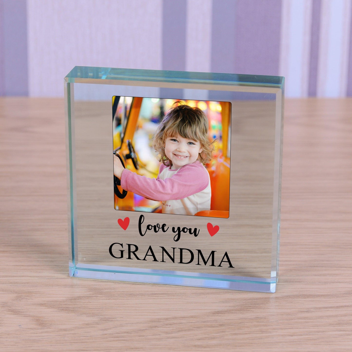 Personalised Photo Glass Token - Love you..