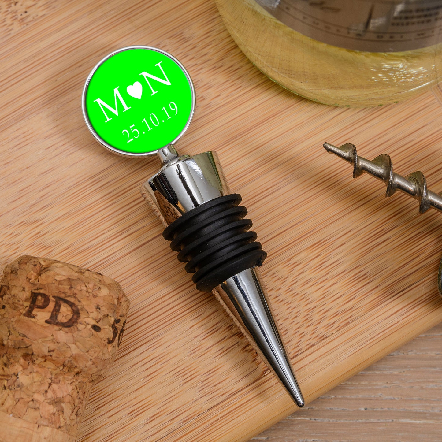 Personalised Bottle Stopper - Initials & Date