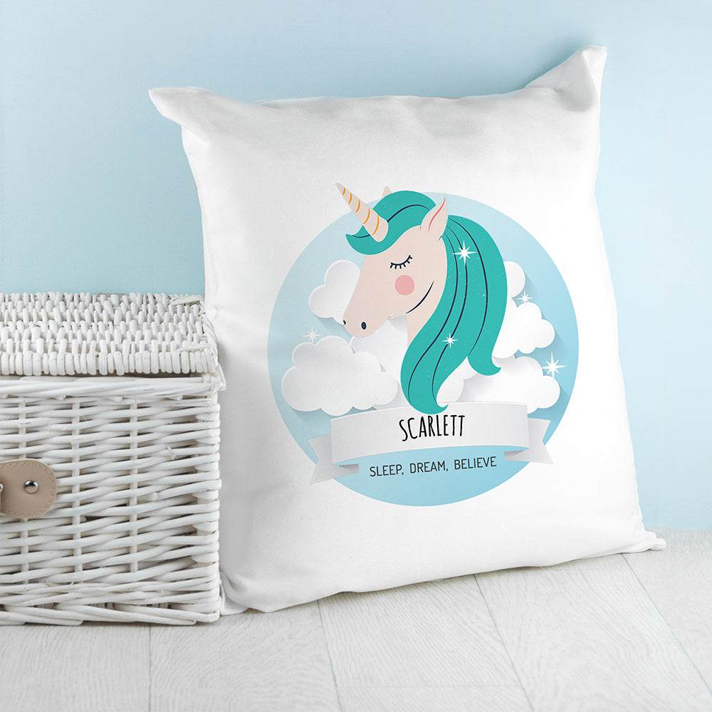 Personalised Unicorn Sweet Dreams Cushion Cover - Myhappymoments.co.uk