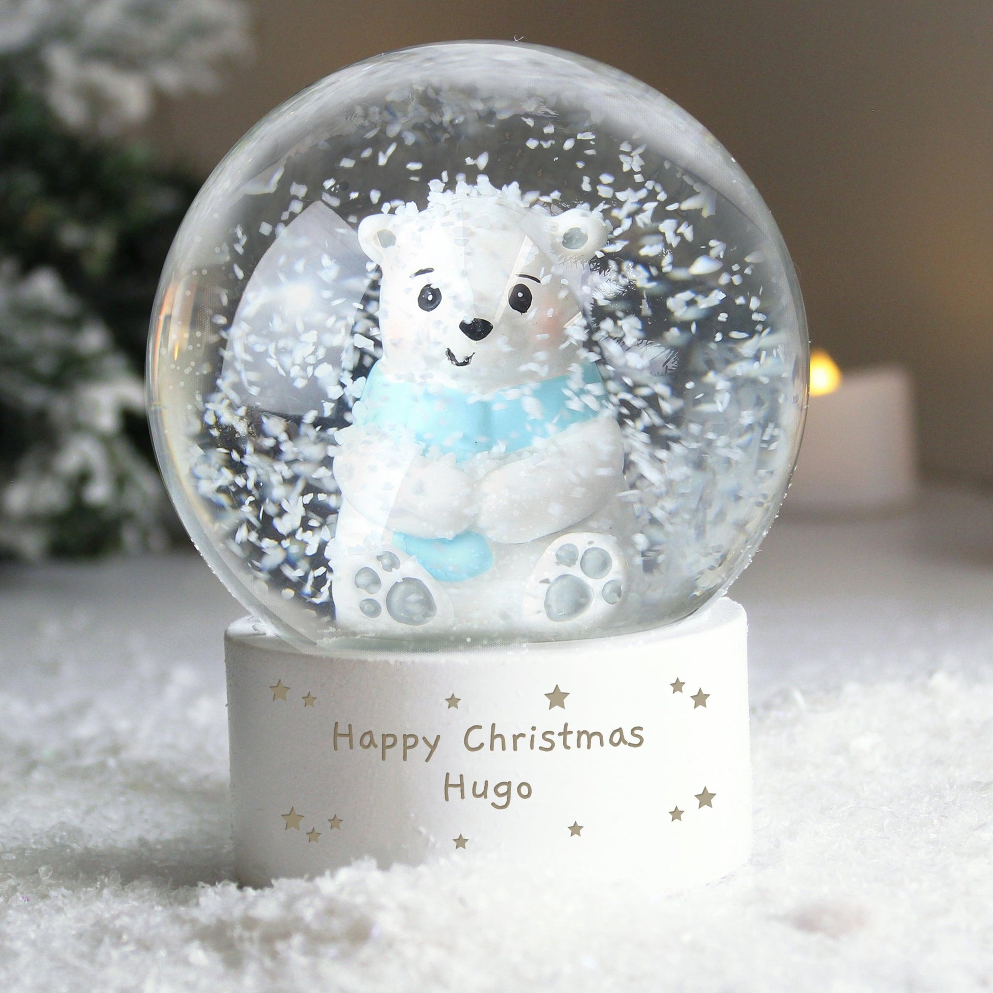 Personalised Polar Bear Snow Globe