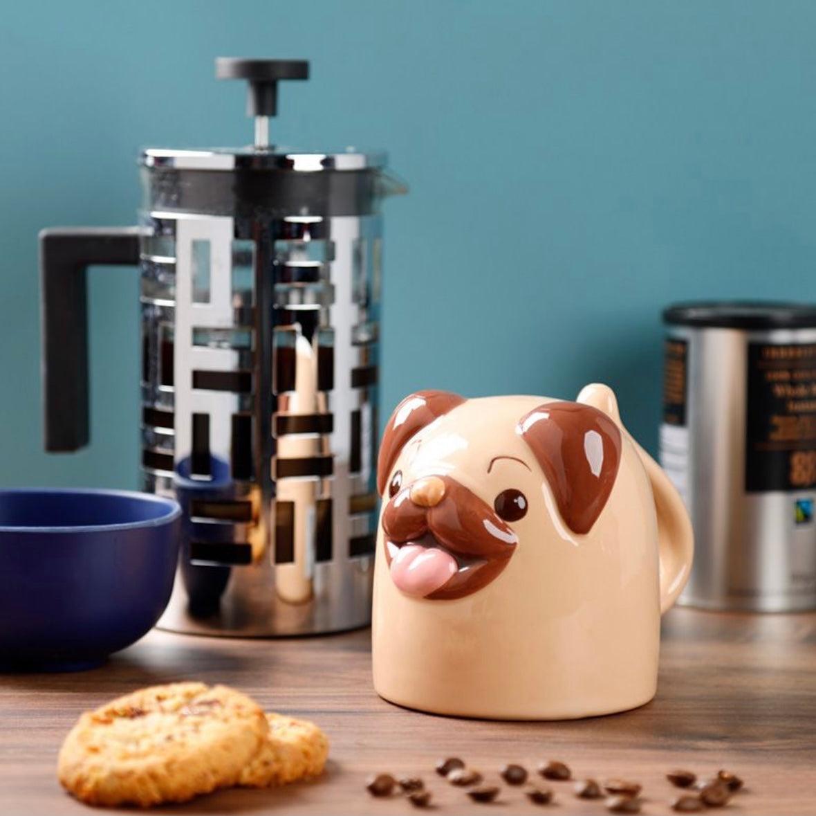 Pug Upside Down Shaped Mug