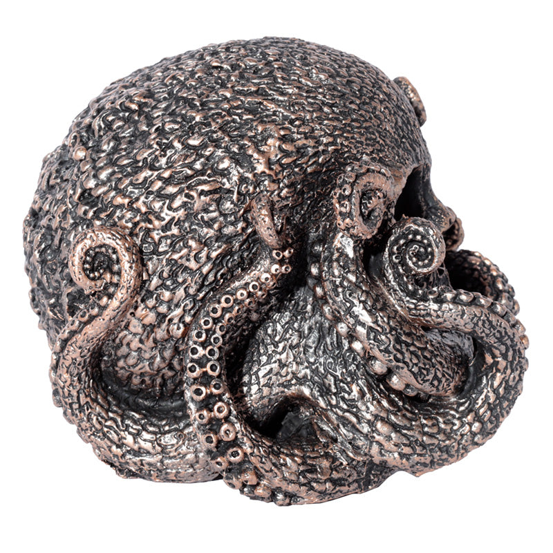 Bronze Skull Octopus Ornament