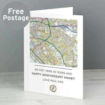 Personalised Special Location Map Card - Myhappymoments.co.uk