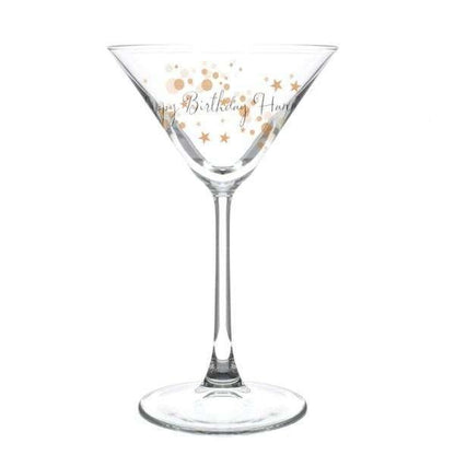 Personalised Gold Bubbles Celebration Cocktail Glass - Myhappymoments.co.uk