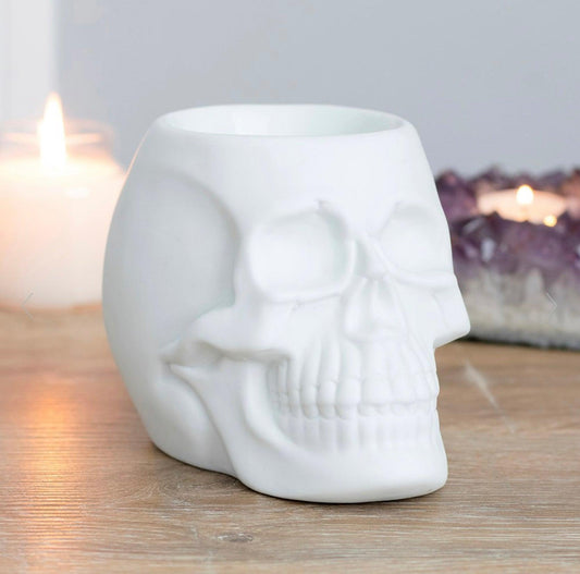 White Skull Oil Burner