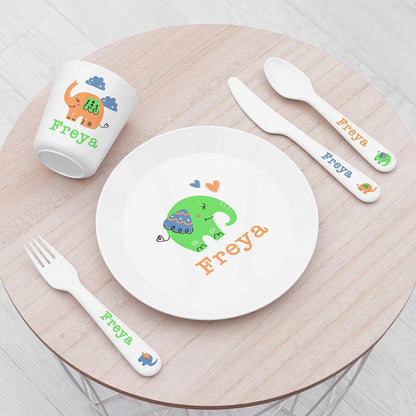 Personalised Children's Elephant Dinner Set