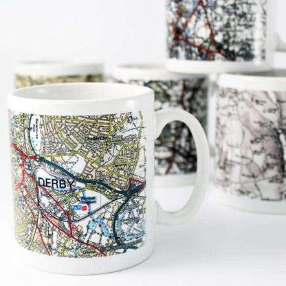 Personalised Present Day Map Mug - Myhappymoments.co.uk