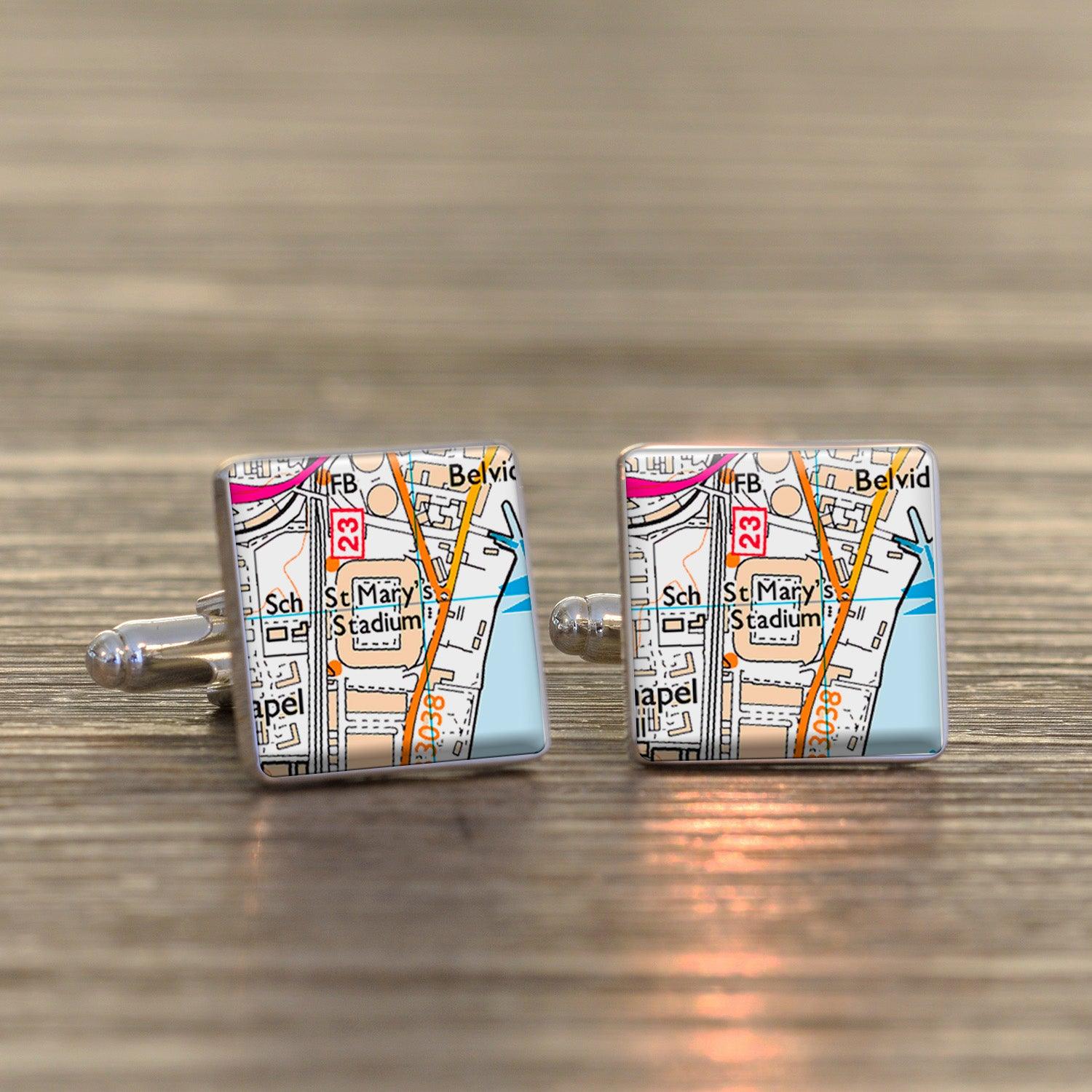 Football Stadium Map Cufflinks