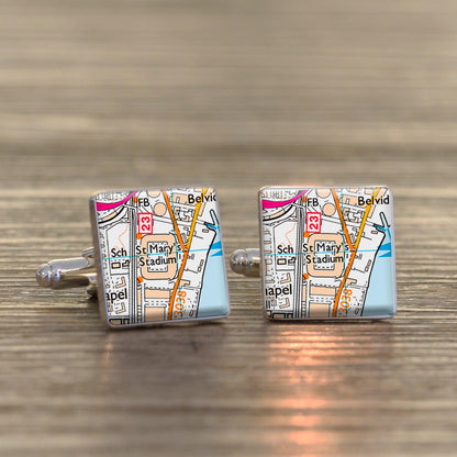 Football Stadium Map Cufflinks