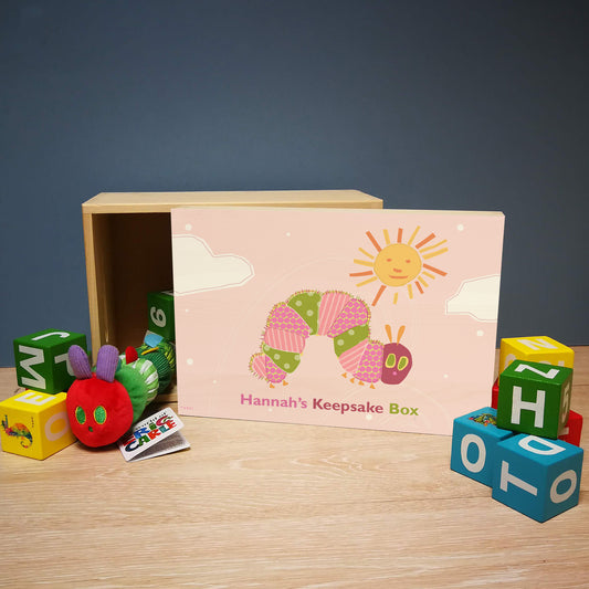 Personalised Very Hungry Caterpillar Wooden Keepsake Box