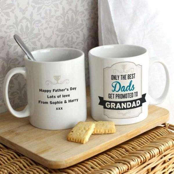 Personalised Only the Best Dads Get Promoted To Mug - Myhappymoments.co.uk