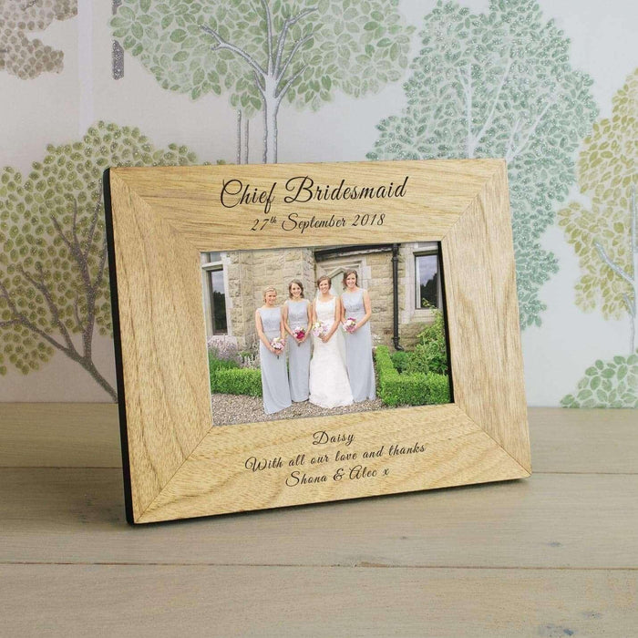 Personalised Chief Bridesmaid Photo Frame - Myhappymoments.co.uk