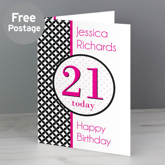 Personalised Harlequin Birthday Card - Pukka Gifts