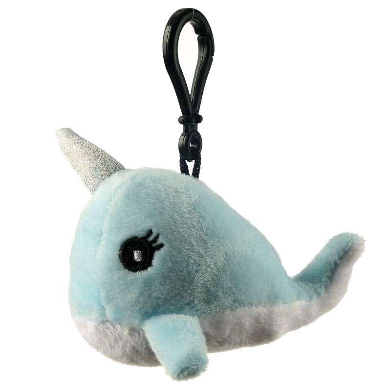 Plush Kawaii Narwhal Sound Keyring - Myhappymoments.co.uk