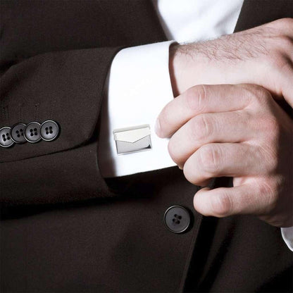 Personalised Meet Me At The Altar Envelope Cufflinks - Myhappymoments.co.uk