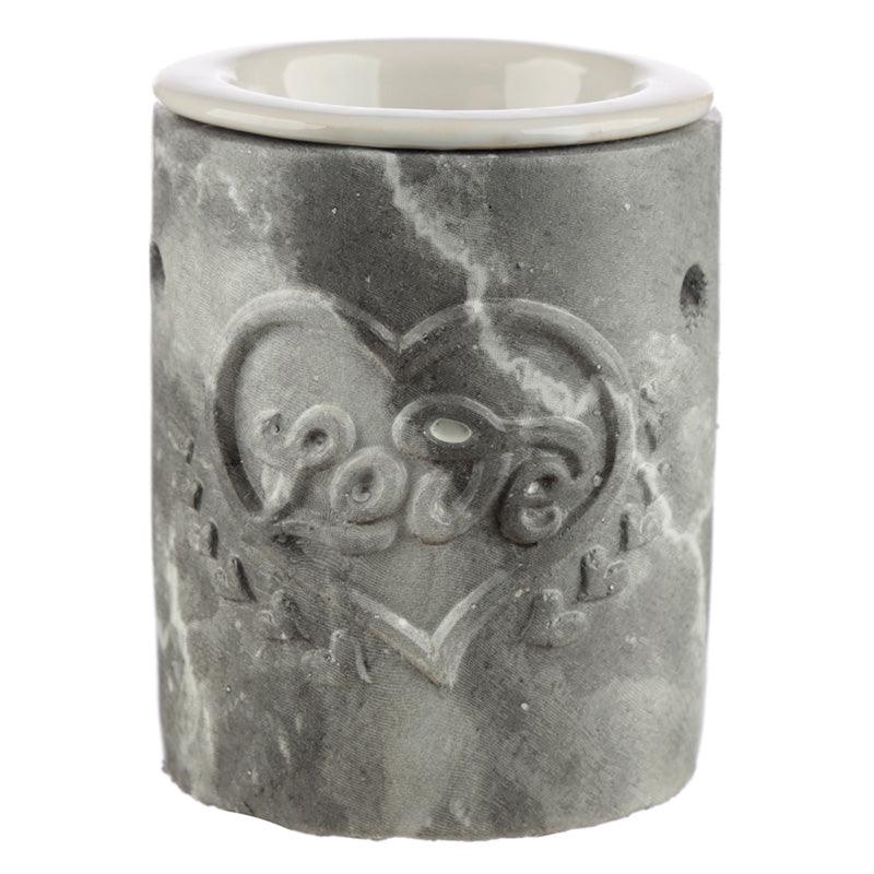 Concrete Love Heart Oil Burner