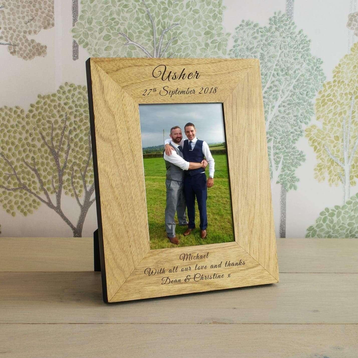 Personalised Usher Photo Frame - Myhappymoments.co.uk