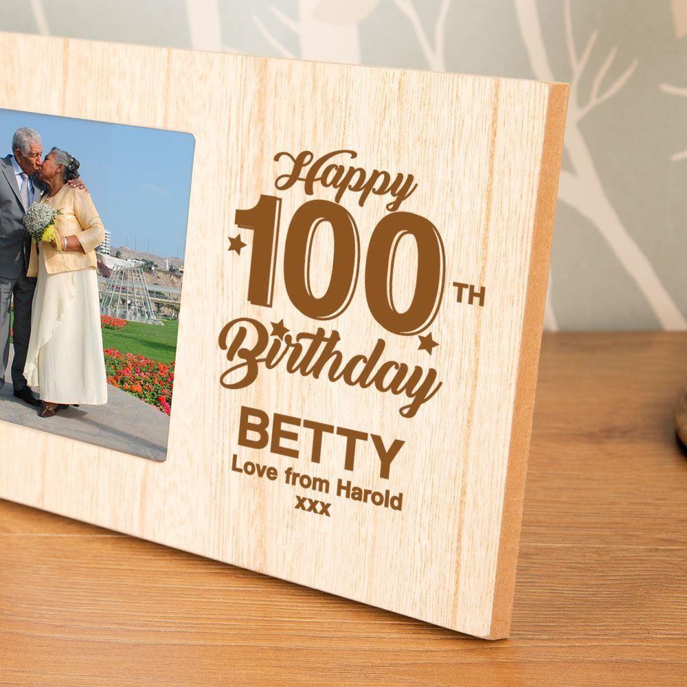 Personalised 100th Birthday Photo Frame