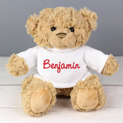 Personalised Name Only Teddy Bear - Red