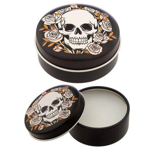 Skulls and Roses Lip Balm in a Tin