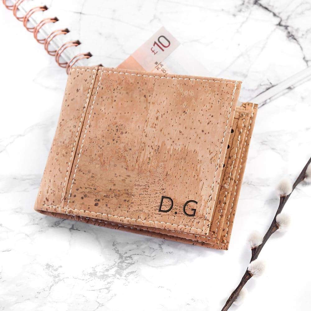 Personalised Vegan Cork Wallet - Myhappymoments.co.uk