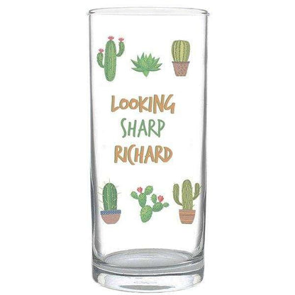 Personalised Cactus Hi Ball Glass - Myhappymoments.co.uk