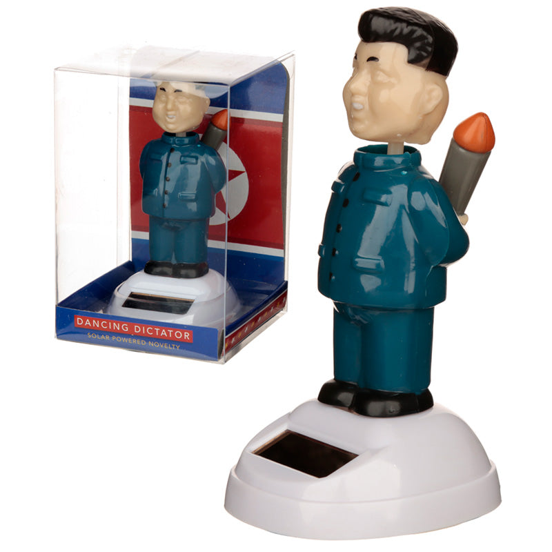 Solar Powered Dancing Dictator Rocket Man Toy - Myhappymoments.co.uk